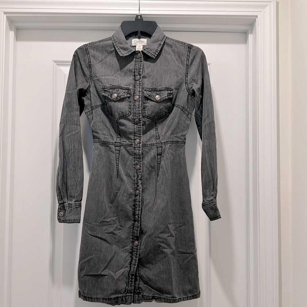 Jessica Simpson Western Denim Snap Front Dress